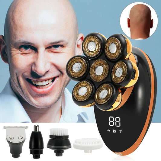 Electric Shaver Wet Dry Beard Hair Trimmer Electric Razor Rechargeable Bald Head Shaving Machine